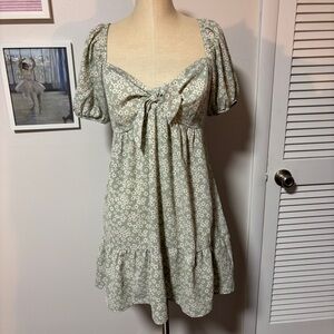 Windsor Sage Floral Mini Dress